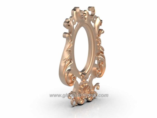 قاب آینه چوبی سلطنتی 1316 - تصویر 3