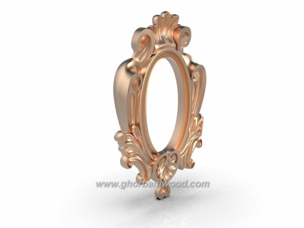 قاب آینه چوبی کلاسیک 1320 - تصویر 3
