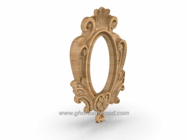 قاب آینه چوبی کلاسیک 1320 - تصویر 4