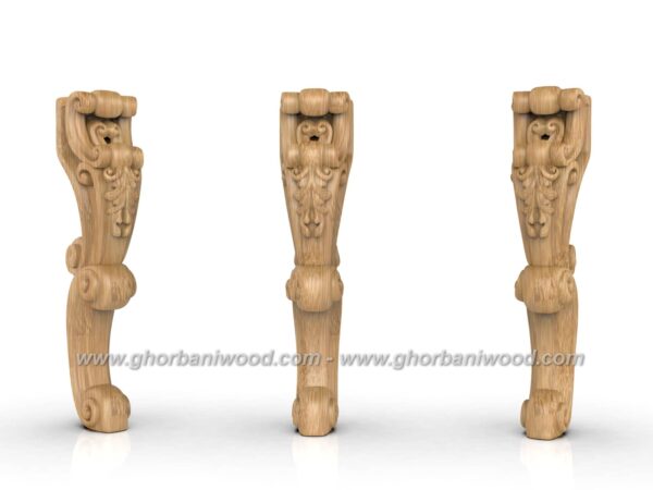 پایه چوبی میز مدیریت کلاسیک چوبی کد 3055