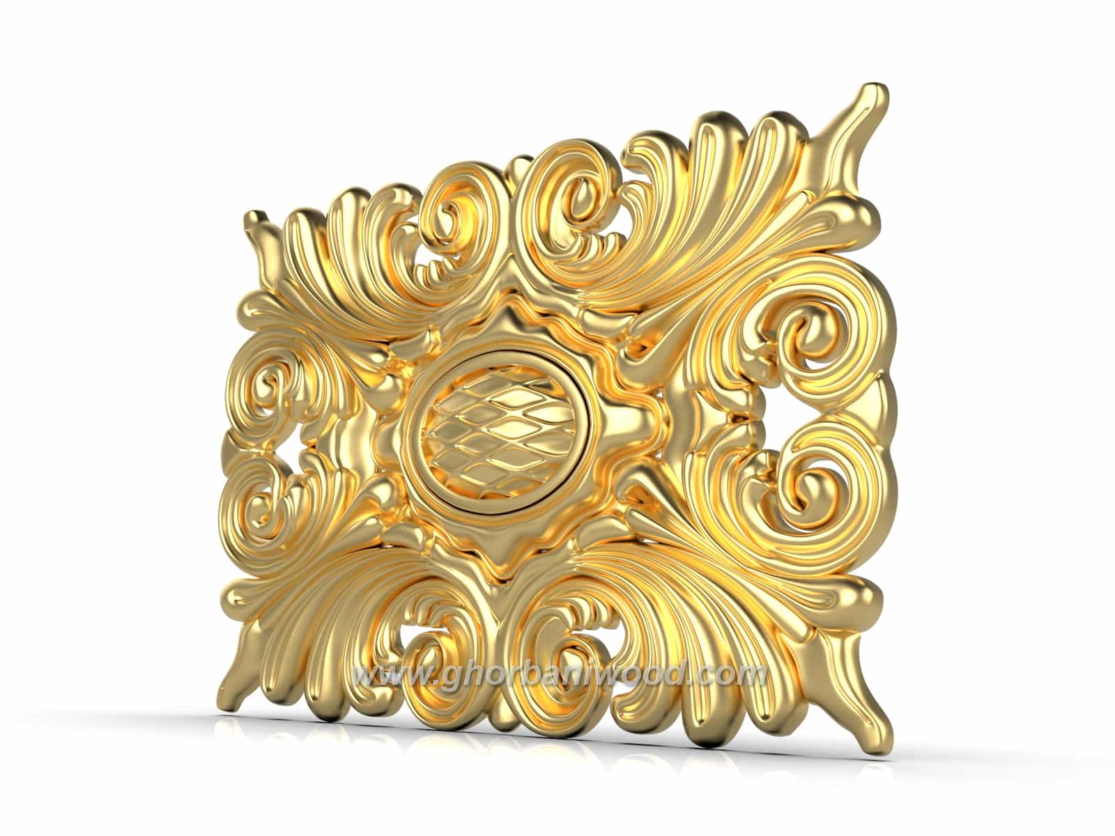 گل منبت دکوری چهارگوش کد 5001