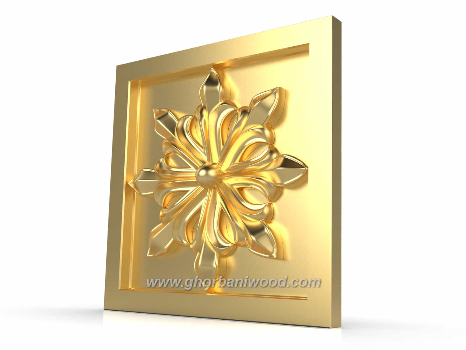 گل منبت دکوری چهارگوش کد 5003