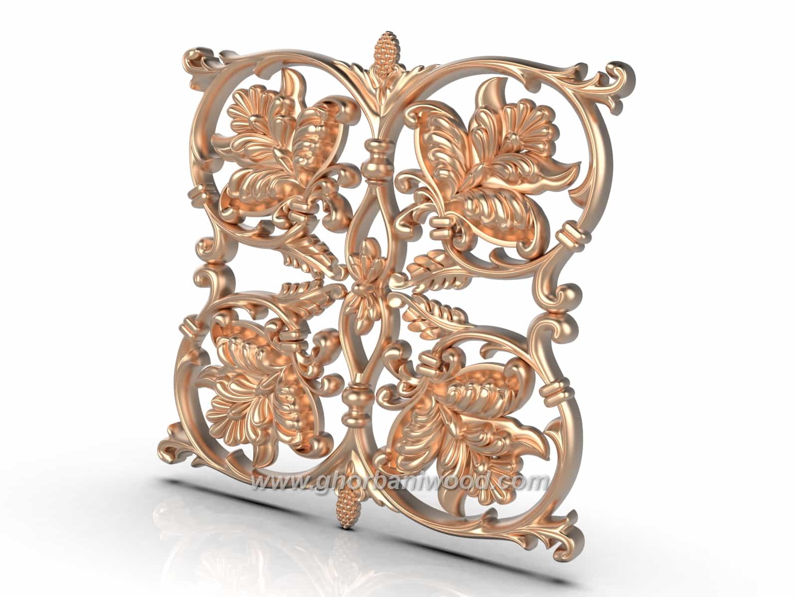 5008.3 گل منبت دکوری چهارگوش کد 5008