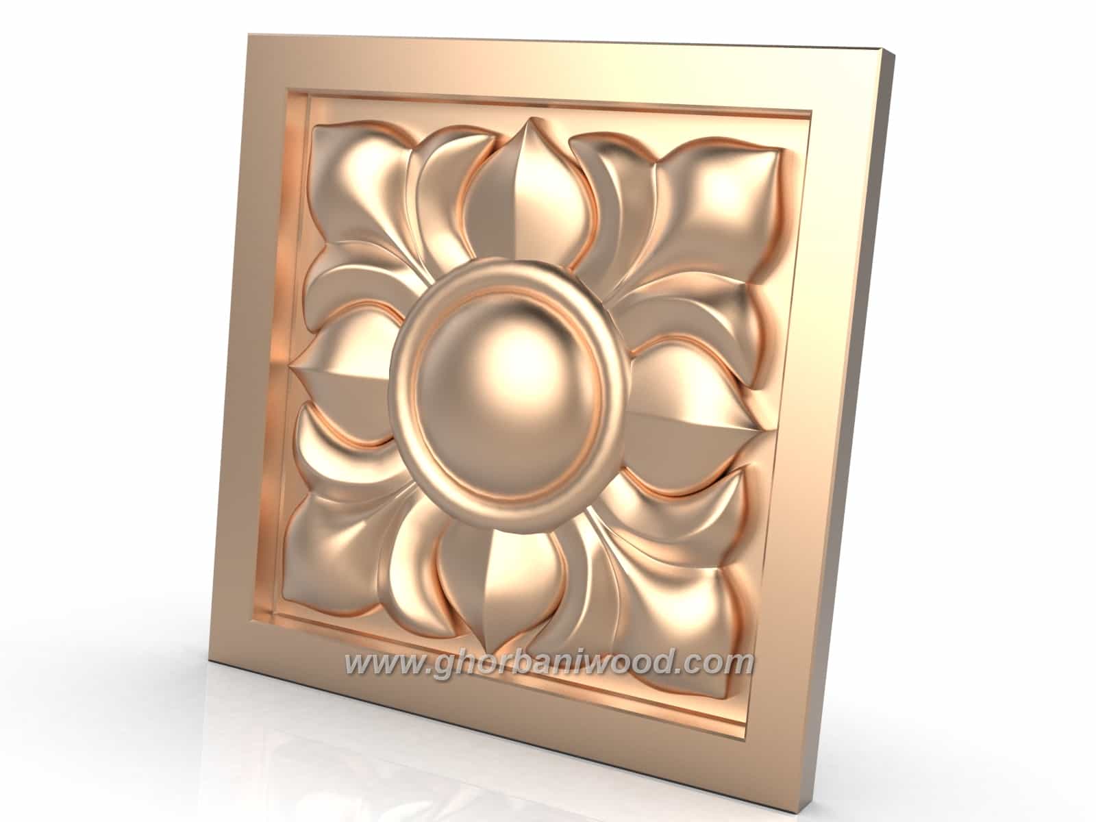 5038.3 گل منبت دکوری چهارگوش کد 5038