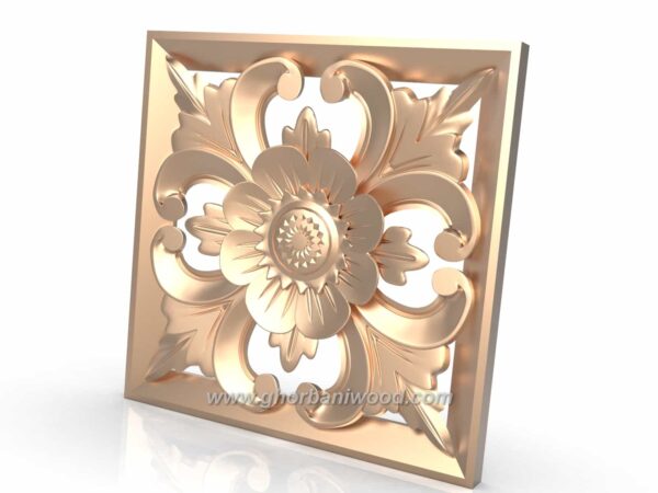 گل چهارگوش چوبی 5056 - تصویر 3