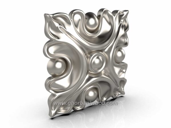 گل منبت دکوری چهارگوش 5058 - تصویر 3