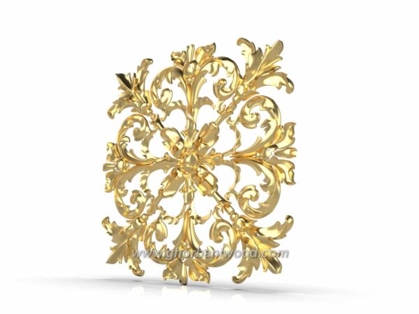 گل منبت چوبی چهارگوش کد 5068