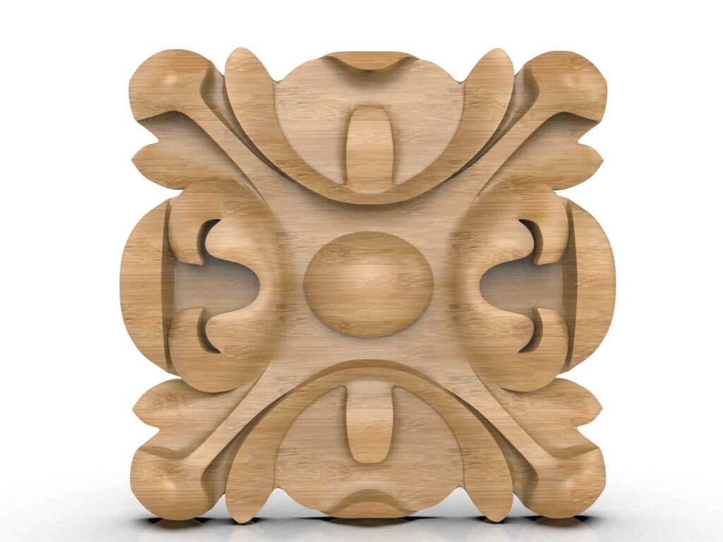 گل منبت کلاسیک چوبی