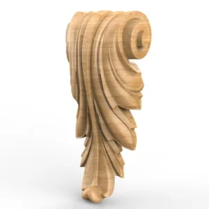 گل منبت برگ چوبی