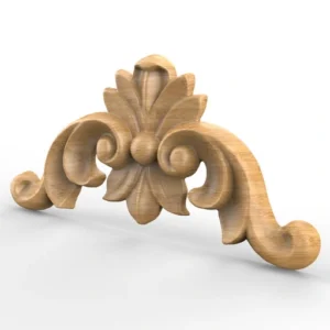 گل منبت گوشه چوبی